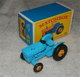 ALL BLUE 1960s.  Matchbox Lesney 39.  FORD TRACTOR. 2