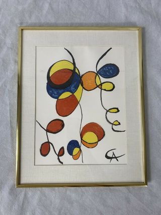 Alexander Calder Spirales Color Lithograph Limited Ed.  Of 1,  000 Stone Signed