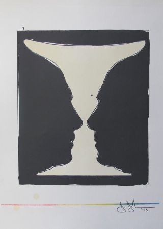 Jasper Johns " Cup Two Picasso " 1973 Plate Signed Lithograph Art Xxe Siecle Paris