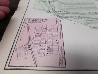 ANTIQUE - BLACK CREEK TOWNSHIP PA - 1873 MAP - PLUS BUSINESS NOTICES VG 2