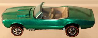 Dte 1968 Hot Wheels Redline 6212 Metallic Green Custom Firebird W/brown Int