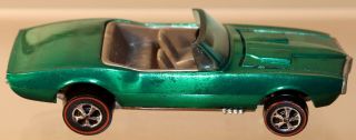 DTE 1968 HOT WHEELS REDLINE 6212 METALLIC GREEN CUSTOM FIREBIRD W/BROWN INT 2