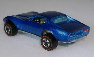 1967 Hot Wheels Custom Corvette Redline - Metallic Blue 2