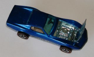 1967 Hot Wheels Custom Corvette Redline - Metallic Blue 3
