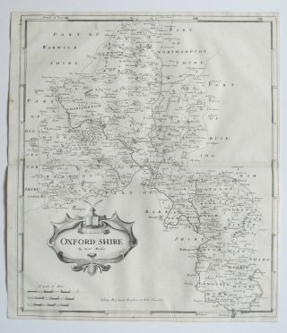 Oxford 1695 Robert Morden Antique Map From Camden 