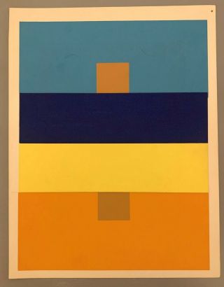 Josef Albers,  4 Silkscreens,  Interaction Of Color 1963