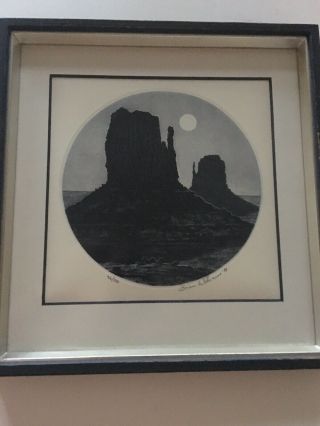 Brian Williams (b.  1950) Etching “monument Valley” 1981 Signed And Numbered