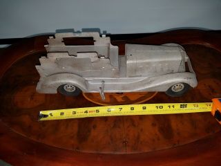 Wyandotte Marx Girard Pressed Steel Toy Truck Car Windup Toy Old Usa Fire Truck