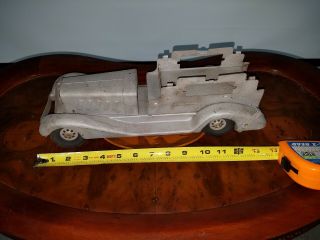Wyandotte Marx Girard Pressed Steel Toy Truck Car Windup Toy old USA fire truck 3