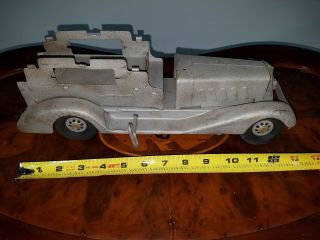 Wyandotte Marx Girard Pressed Steel Toy Truck Car Windup Toy old USA fire truck 4