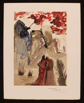 Salvador Dali Signed Divine Comedy Print " The Divine Forest " Jsa Loa