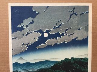 Karikachi Mountain Pass by Kawase Hasui Woodblock Print 1st Edition 5