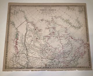 1834 Baldwin Cradock Map British North America Landmarks Antique