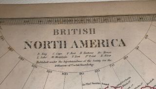 1834 Baldwin Cradock Map British North America Landmarks Antique 2