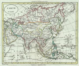 1800 Blondaeu Map Of Asia