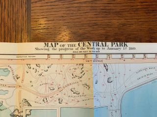 2 1860 Maps York Central Park,  Olmstead & Vaux 3rd Report Commissio 4