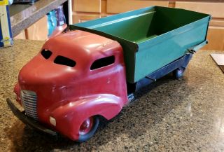 All - Metal Products Co Wyandotte Pressed Steel Dump Truck 21 " Long