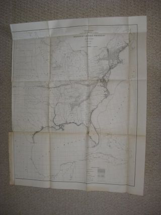 Antique 1889 United States Coast Survey Map Texas Florida Maine North Carolina