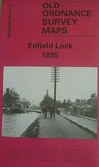 Old Ordnance Survey Maps Enfield Lock Middlesex 1895 Godfrey Edition
