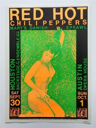 Frank Kozik 1989 Red Hot Chili Peppers Rhcp Mary 
