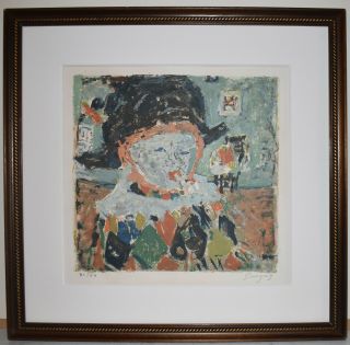 Listed French Artist Jean Pougny,  Signed Color Lithograph