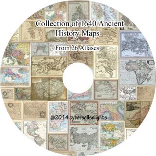 1640 Ancient History Maps From 26 Atlases In Very High Resolution On 4 Dvd