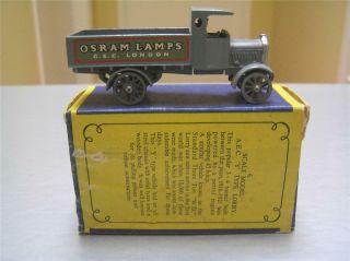 Matchbox Models of Yesteryear Y6 AEC Lorry Osram Lamps dark gray NMIB 6