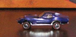 1968 Hot Wheels Custom Corvette Purple " Red Line "