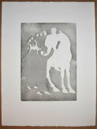 Listed British Artist Elisabeth Frink,  Signed Etching ' The Night ' s Tale 2