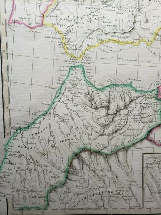 Antique Map of Northern Africa,  the Iberian Peninsula and Mediterranean 3