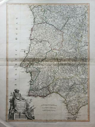 Antique Map Of Portugal From The Late 18th Century
