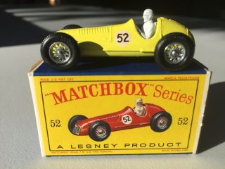 Matchbox Lesney 52 A5 Maserati 4clt Racer In D2 Box.  Stunning