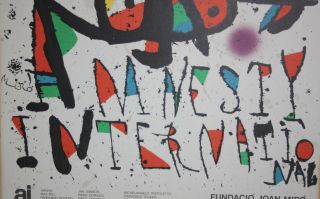 Joan Miro Limited Edition Amnesty International Exhibition Lithograph - 1977 5