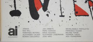 Joan Miro Limited Edition Amnesty International Exhibition Lithograph - 1977 7