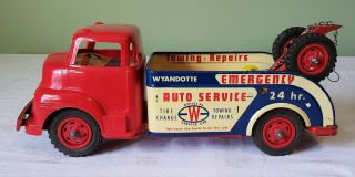 Wyandotte Toys Ford Coe Cab Emergency 24 Hr.  Auto Service Tow Truck 50 