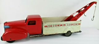 Vintage Wyandotte Pressed Steel Service Wrecker Toy Truck 1930 