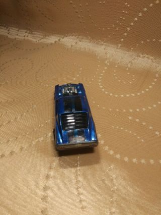 VINTAGE 1969 HOT WHEELS REDLINE MUSTANG BOSS HOSS BLUE.  HONG KONG US MATTEL 5