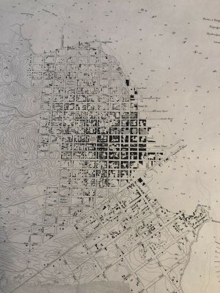 1853 Map of San Francisco Gold Rush era; Antique and printing. 3