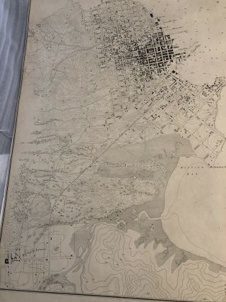 1853 Map of San Francisco Gold Rush era; Antique and printing. 5