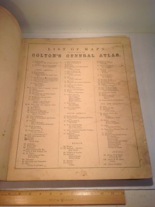 Woolworth Colton ' s 1858 General Atlas with Descriptions Complete 4