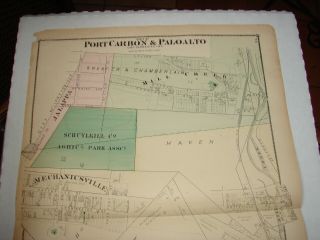 1873 Map Of Port Carbon,  Pa Paloalto,  Pa,  Pa Schuylkill County,  Pa