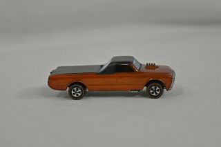1967 Hot Wheels Redline Custom Fleetside Orange with Black Roof with Button 2