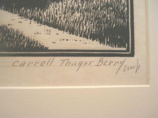 Fine Carroll Thayer Berry Pencil Signed Wood Engraving,  Col.  Black House,  Maine 2