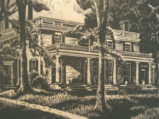 Fine Carroll Thayer Berry Pencil Signed Wood Engraving,  Col.  Black House,  Maine 4