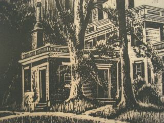 Fine Carroll Thayer Berry Pencil Signed Wood Engraving,  Col.  Black House,  Maine 6