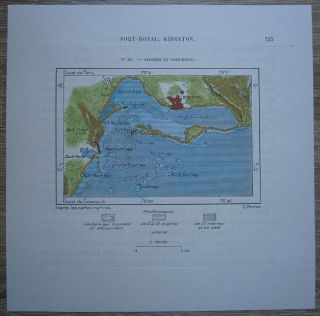 1891 Perron Map Kingston & Port Royal,  Jamaica (157)