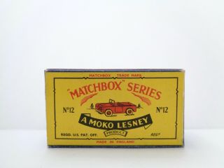 Orig.  Box For 1959 Moko Lesney Matchbox No.  12 