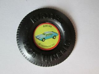 1969 Mattel Hot Wheels Redline Olds 442 Car Plastic Button Badge 6152 Usa