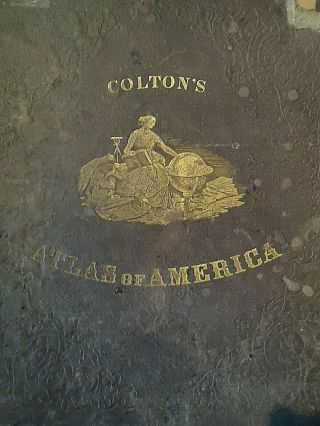 Vintage Circa 1857 CHICAGO - ST.  LOUIS MAP Old Antique Colton Atlas Map 2