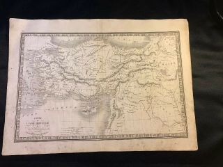 Old Map Of Asia Minor From 1800s